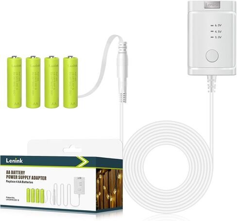 Lenink AC Power Supply Adapter for 3 AA Battery, AA Battery Replacement Adapter for LED Light, Decorations in Saudi Arabia