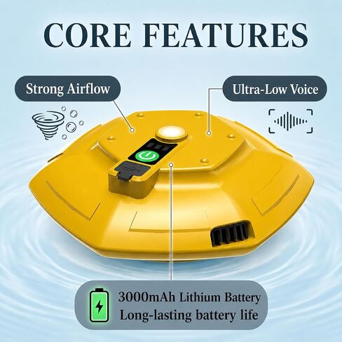 Portable Floating Minnow Bucket Aerator, UFO Stable Buoyancy Design Magnetic Charging Oxygenator, 3 Modes Long Runtime Waterproof Aerator for Boat Ice Sea Fishing in Saudi Arabia
