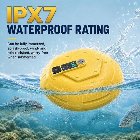 Portable Floating Minnow Bucket Aerator, UFO Stable Buoyancy Design Magnetic Charging Oxygenator, 3 Modes Long Runtime Waterproof Aerator for Boat Ice Sea Fishing in Saudi Arabia