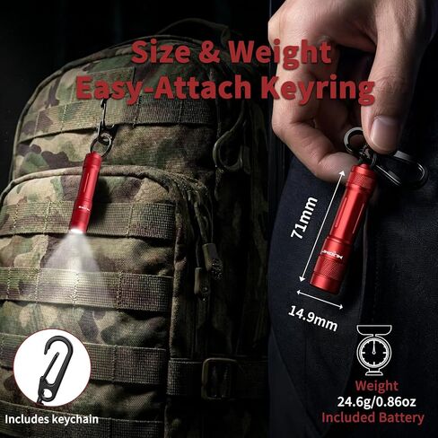 مصباح يدوي بسلسلة مفاتيح K2R EDC، مصباح يدوي صغير قابل لإعادة الشحن 480 لومن in Kuwait