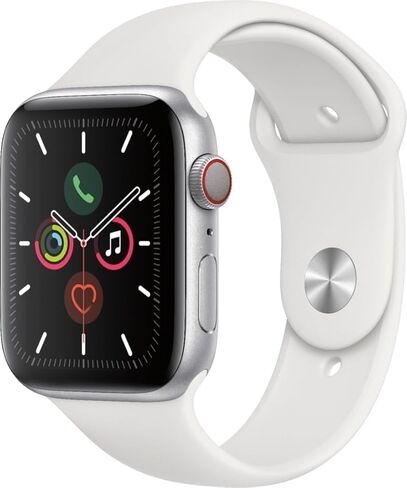 Apple Watch Series 5 (GPS + Cellular, 40MM) - Space Gray Aluminum Case with Black Sport Band (Renewed) in Kuwait