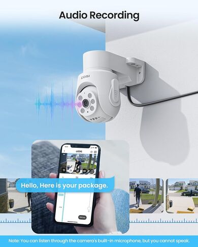 ZOSI 5MP Wired Security Camera System, 4pcs 1080p Pan/Tilt 360°View Cam in Saudi Arabia