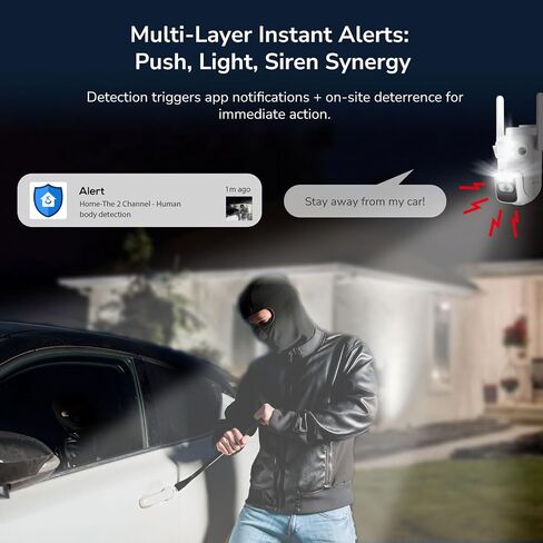 Wireless Security Camera System with 10" Touchscreen NVR, 2K Triple Lens in Saudi Arabia