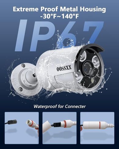 5MP PoE Wired Security Camera System Outdoor 4Pcs Indoor Cameras 1TB HDD in Saudi Arabia