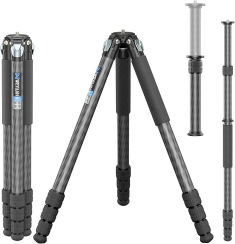Used - WEYLLAN GX7 Compact Carbon Fiber Tripod for Camera Heavy Duty Tripod Camera, 10-Layer Carbon Fiber 32.5mm Tube, Travel tripods Max Load 20kg, Notice Not New in Saudi Arabia
