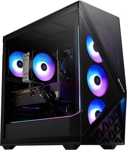 iBUYPOWER Slate Gaming PC Desktop Computer Intel Core Ultra 7 265F CPU, NVIDIA GeForce RTX 5060Ti 8GB GPU, 16GB DDR5 5200MHz RAM, 1TB NVMe SSD, Windows 11 Home, Gamer Keyboard and Mouse - SBI7N56T06 in Saudi Arabia