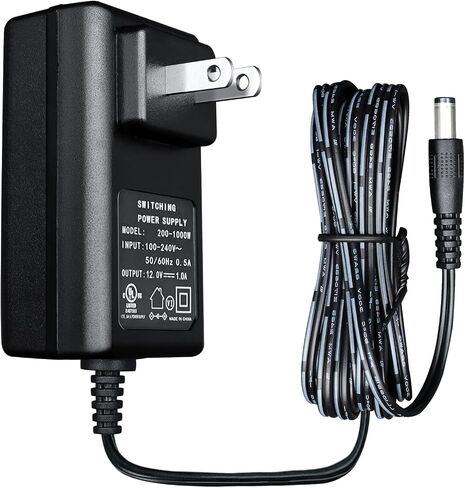 UL Listed 12V 1A 1000mA Power Supply Adapter, 6FT Long Cord, 12W 0.5A 0.8A 800mA 500mA AC/DC Switching Adapter for LED Strip Router Speaker Makeup Mirror Mini Fan CCTV Camera and More in Saudi Arabia