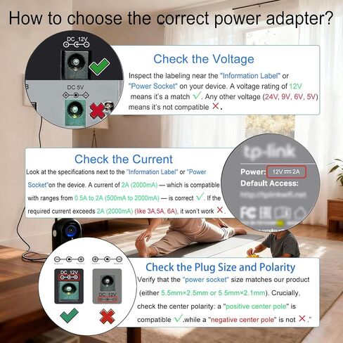 UL Certified Upgrade 12V DC Power Supply 2A 24W AC/DC Adapter in Kuwait