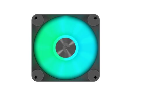 APNX FP1 Black Performance ARGB Fan, 120mm, 30mm Frame Width, PWM 500-1600 RPM, High Air Flow, Hydraulic Bearing, Thick Shock-Absorbing Pad, for PC Case, Liquid and Air Cooler, Black in Kuwait
