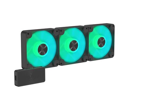 APNX FP1 Black Performance ARGB Fan, 120mm, 30mm Frame Width, PWM 500-1600 RPM, High Air Flow, Hydraulic Bearing, Thick Shock-Absorbing Pad, for PC Case, Liquid and Air Cooler, Black in Kuwait