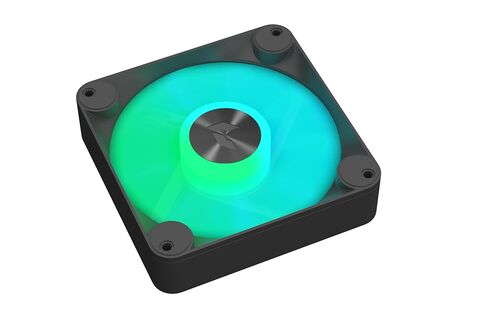APNX FP1 Black Performance ARGB Fan, 120mm, 30mm Frame Width, PWM 500-1600 RPM, High Air Flow, Hydraulic Bearing, Thick Shock-Absorbing Pad, for PC Case, Liquid and Air Cooler, Black in Kuwait