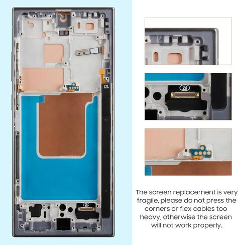 INCELL for Samsung Galaxy S24 Ultra 5G LCD Screen for Galaxy S24 Ultra S928B SM-S928U Screen Replacement Touch Digitizer Assembly Black with Frame (No Fingerprint) in Saudi Arabia