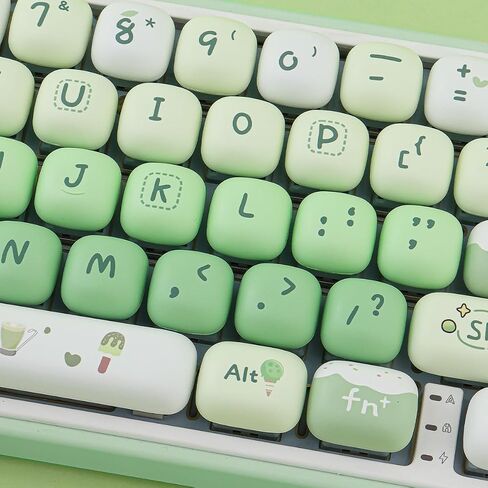 PBT Keycaps 144 Keys Cute Green Dessert Cream Keycaps in Kuwait