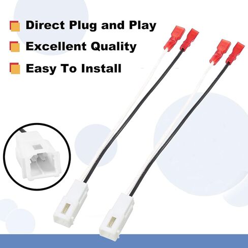 2 Pack Front Dash Tweeters Speaker Wiring Harness Adapter for Dodge Ram in Kuwait