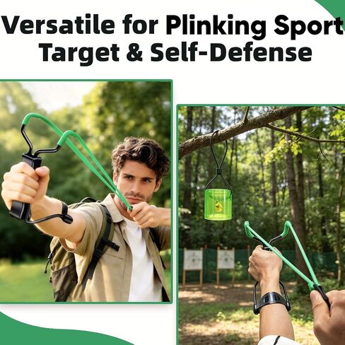 Adult Wrist Slingshot Set, Sturdy Metal Frame with Extra Rubber Bands & Steel/Clay Ammo, Foldable Wrist Support, Portable for Outdoor Target Practice & Recreational Shooting in Saudi Arabia