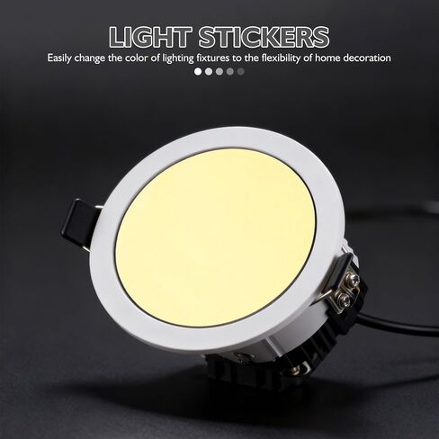 25pcs Round PET Color Light Filter Sheets for LED Spotlights Xmas Halloween in Saudi Arabia