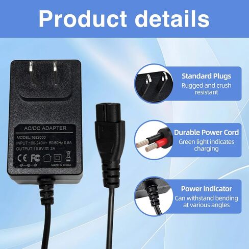 16.8V Power Charger for Aiper Scuba S1 Cordless Robotic Pool Cleaner Compatible with Aiper Scuba S1 E1 14.4V Cordless Robotic Pool Vacuum Cleaner Power Adapter Cord in Saudi Arabia