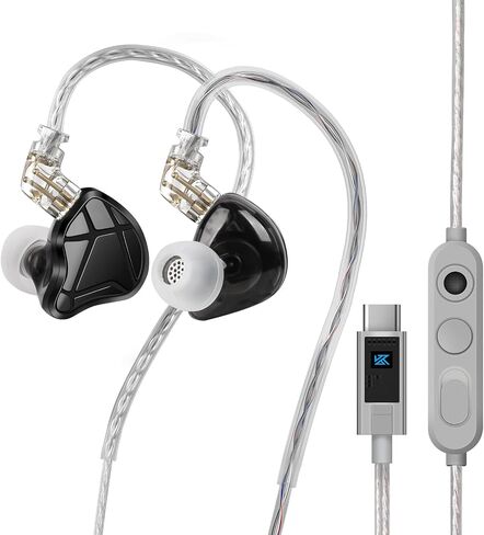 KZ DSP+DD+BA IEM for Music/Mobile Gaming,USB C Wired Earbuds with Dual Mic in Saudi Arabia
