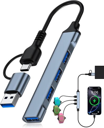 4-in-1 Charging Hub for MagicBand+ Plus Magic Band, USB and USB-C to MultiCharger Charging Station for MagicBand, Disneyland Accessories for Family Theme Park Trip Essentials (1-Pack) in Saudi Arabia