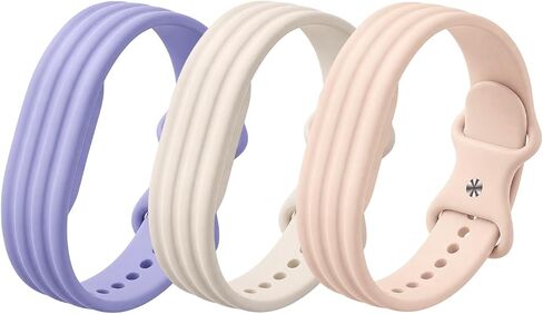 3 Pack Sport Silicone Strap Compatible with Google Fitbit Air Band, Soft Breathable Waterproof Wristband for Women Men in Saudi Arabia
