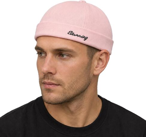 Alphabet Embroidery Docker Cap Dome Brimless Hats for Men in Saudi Arabia