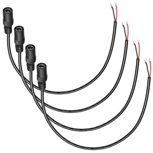 4Pcs 1FT Female Power Pigtails Cable 14AWG 15A 12V DC Power Pigtail Cable in Saudi Arabia