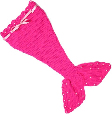 Mermaid Tail Suits for Newborn Photography Props, Woolen Yarn Material, Comfortable to Wear, Non-deformation, Classic Cute Style, Party Costume in Saudi Arabia