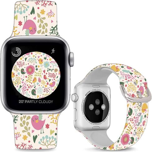 Soft Silicone Watch Bands Compatible with Apple Watch 38mm 40mm 41mm 42mm 44mm 45mm 46mm 49mm Ultra 2 Sport Straps for Women Men, Replacement band for iWatch Series SE 10 9 8 7 6 5 4 3 2 1. in Kuwait