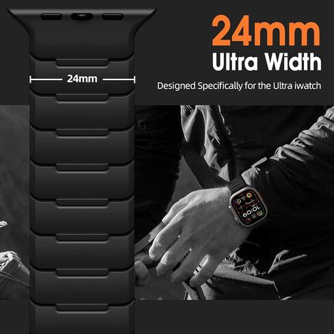 Easuny Sport Magnetic Band Compatible with Apple Watch Ultra 3/2/Ultra Band for Men 49mm 46mm 45mm 44mm 42mm, Silicone Waterproof Loop Strap for iWatch Series 11 10 SE 9 8 7 6 5 4 3 2 1 in Kuwait