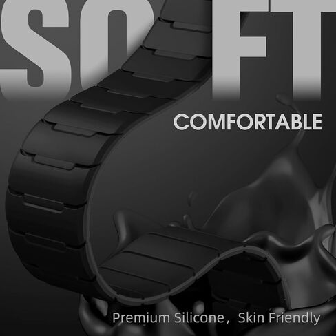 Easuny Sport Magnetic Band Compatible with Apple Watch Ultra 3/2/Ultra Band for Men 49mm 46mm 45mm 44mm 42mm, Silicone Waterproof Loop Strap for iWatch Series 11 10 SE 9 8 7 6 5 4 3 2 1 in Kuwait