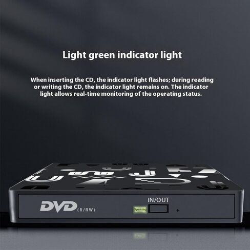 Slimly External Cds Drive DVDs Burners Writer Multifunction USB3.0 Type C Hubs for PC Laptop Data Backups Installation Portable DVDs Burners for Laptop in Kuwait