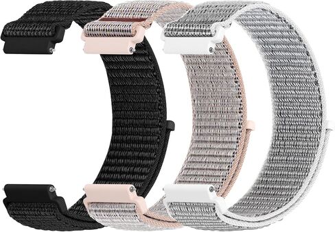 20mm Watch Bands Compatible with Amazfit GTS 4/GTS 3/GTS 2/GTS/Active/Active 2/Active 3 premium, Bip 3/Bip U/Bips, Soft Breathable Nylon Sports Straps for Garmin Vivoactive 6/5/Forerunner 55/165/245/645 in Saudi Arabia
