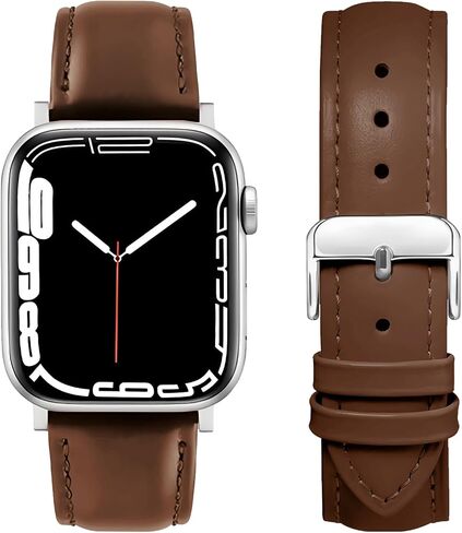 Leather Bands Compatible with Apple Watch 38mm 40mm 41mm 44mm 45mm 49mm for Men Women, Top Genuine Leather Watch Strap Replacement Wristband for iWatch Ultra SE Series 9 8 7 6 5 4 3 2 1 in Saudi Arabia
