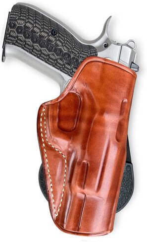 Masc Premium Leather OWB Paddle Holster Open Top Fits CZ 75/75B/85/P01/P06/P07/SP01, Right Hand Draw, Brown Color in Saudi Arabia