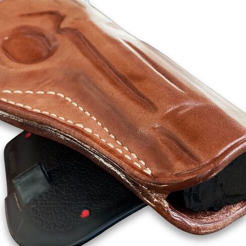Masc Premium Leather OWB Paddle Holster Open Top Fits, P210 Legend Target 5-inch, Right-Hand Draw, Brown #1267# in Saudi Arabia