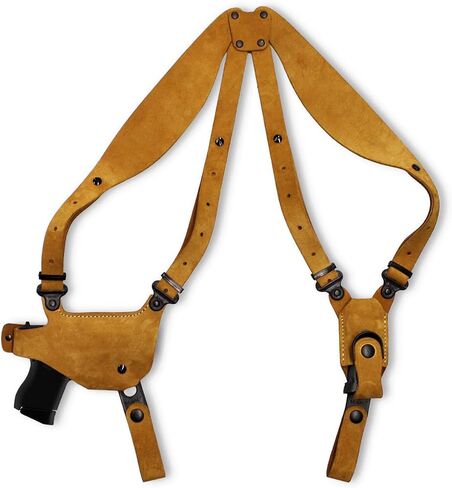Premium Suede Leather Shoulder Holster with Single Magazine Carrier Fits Walther P22 3.42’’BBL, Right Hand Draw, Natural Color #1088# in Saudi Arabia