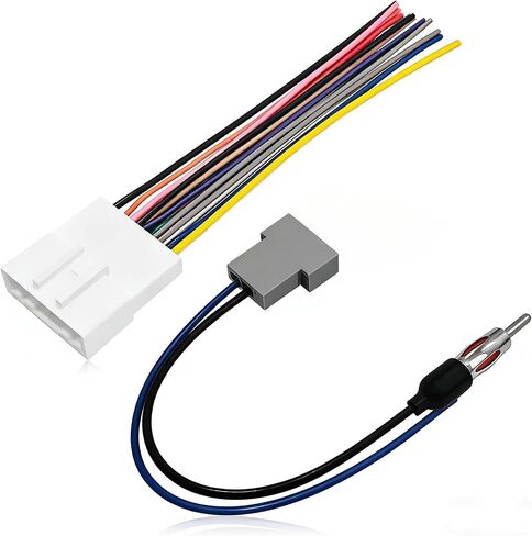 Radio Wiring Harness Kit with Antenna Adapter & Steering Wheel Control Wire, Install Aftermarket Stereo Wire Cable Connector Adaptor Compatible with 2008-2013 Infiniti/Subaru in Saudi Arabia