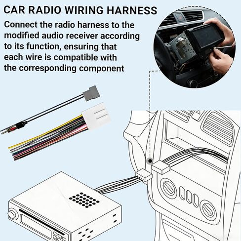 Radio Wiring Harness Kit with Antenna Adapter & Steering Wheel Control Wire, Install Aftermarket Stereo Wire Cable Connector Adaptor Compatible with 2008-2013 Infiniti/Subaru in Saudi Arabia