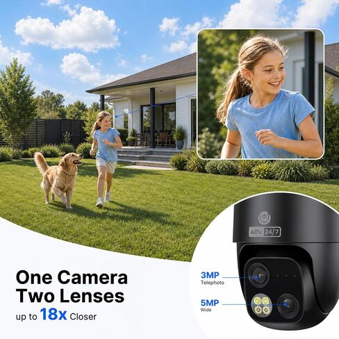 MUBVIEW 24/7 Dual-Lens Solar Security Camera, 4K Pan Tilt Wireless Outdoor in Saudi Arabia