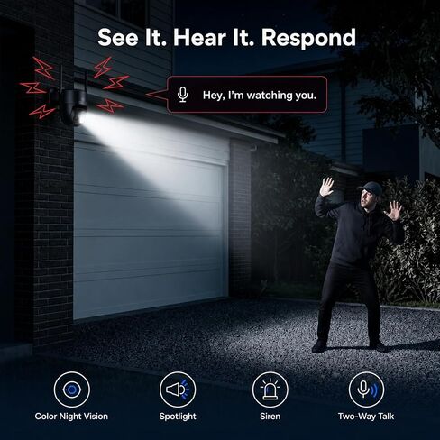 MUBVIEW 24/7 Dual-Lens Solar Security Camera, 4K Pan Tilt Wireless Outdoor in Saudi Arabia