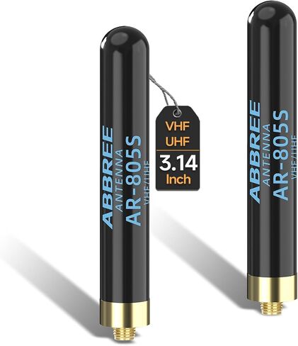 ABBREE Dual Band Ham Radio Antenna VHF/UHF 144/430Mhz 3.14 inch SMA- Female AR-805S Plus Long Range Stubby Short Antenna for Baofeng UV-5R Mini 5RM BF-F8HP PRO,K5 Plus,DM32,UV32 Accessories,2Pack in Saudi Arabia