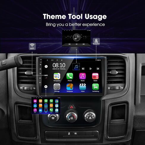 for 2013-2018 Dodge-Ram-1500-2500-3500(Only fit Manual AC) Wireless Carplay in Saudi Arabia