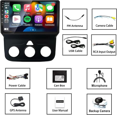 for 2013-2018 Dodge-Ram-1500-2500-3500(Only fit Manual AC) Wireless Carplay in Saudi Arabia