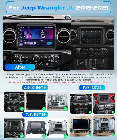 4GB+64GB Car Stereo for Jeep Wrangler JL 2018-2021, 9-Inch Radio in Saudi Arabia