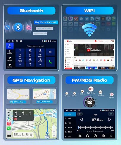 4GB+64GB Car Stereo for Jeep Wrangler JL 2018-2021, 9-Inch Radio in Saudi Arabia