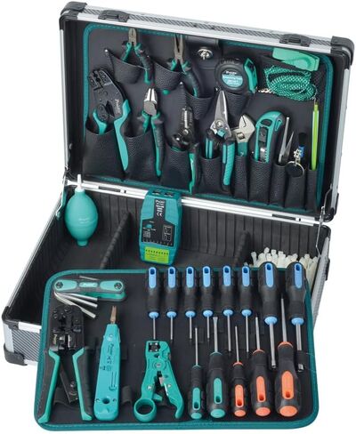 Pro'sKit PK-1938M2 Professional Telecom & Networking Tool Kit Computer & Networking Surveillance System Installation & Maintenance(PK-1938M2) in Saudi Arabia