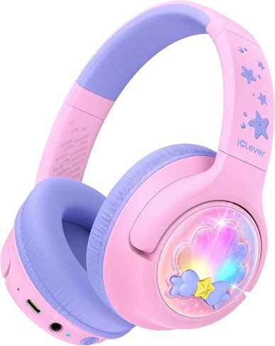 iClever P550 Kids Bluetooth Headphones LED Lights for Toddler Girls Travel in Saudi Arabia