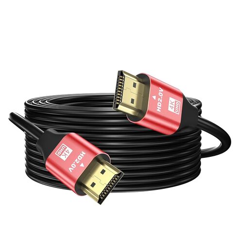 4K Hdmi Cable 75FT, High Speed Hdmi 2.0 Cable 4K@60Hz 2K@120Hz, Gold-Plated Connector 3D ARC HDCP 2.2 &2.3 for HDTV/Blu Ray Playback/Projectors/Laptops/PS4/PS5(Red) in Kuwait