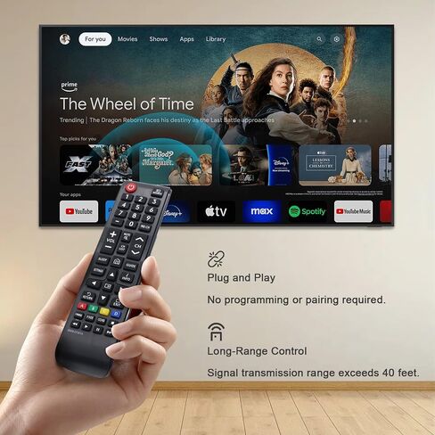 Replacement Remote Control for Samsung TV BN59-01301A, Compatible Models: UN55NU6900, UN32N5300, UN43NU6900, UN50NU7100, UN55NU7300, UN65NU7100 in Kuwait
