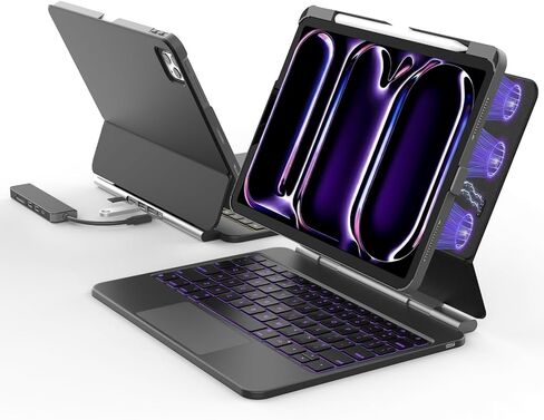 حافظة لوحة مفاتيح مغناطيسية مع محور لجهاز iPad Pro 11 بوصة (M4 2024 / M5 2025) in Kuwait